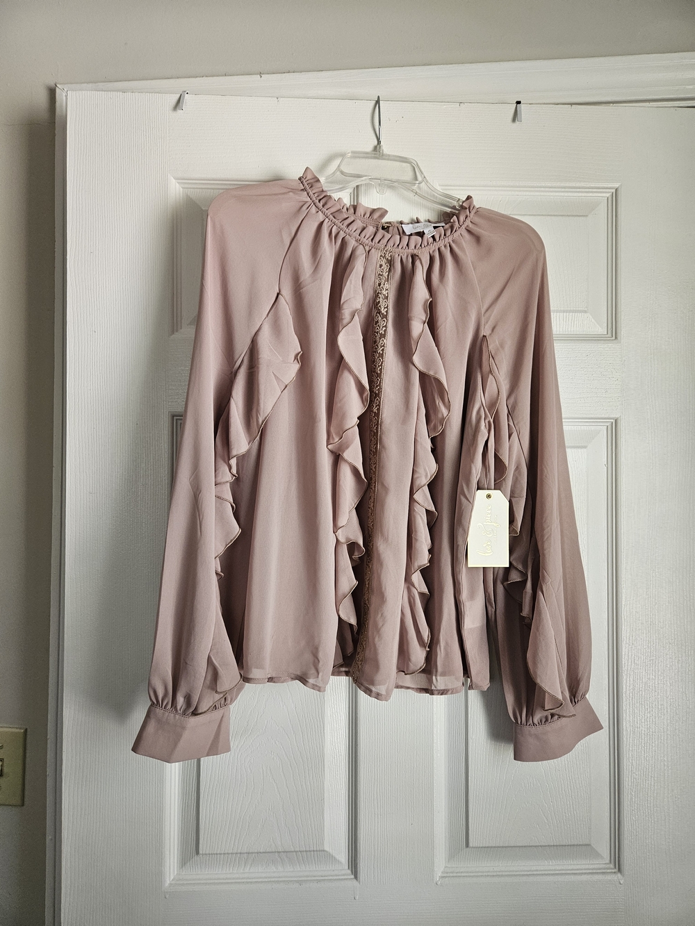 Ruffled Blouse - Dusty Rose Women Top